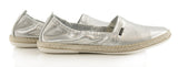 Bosccolo Womens Moccasin Espadryl - Silver