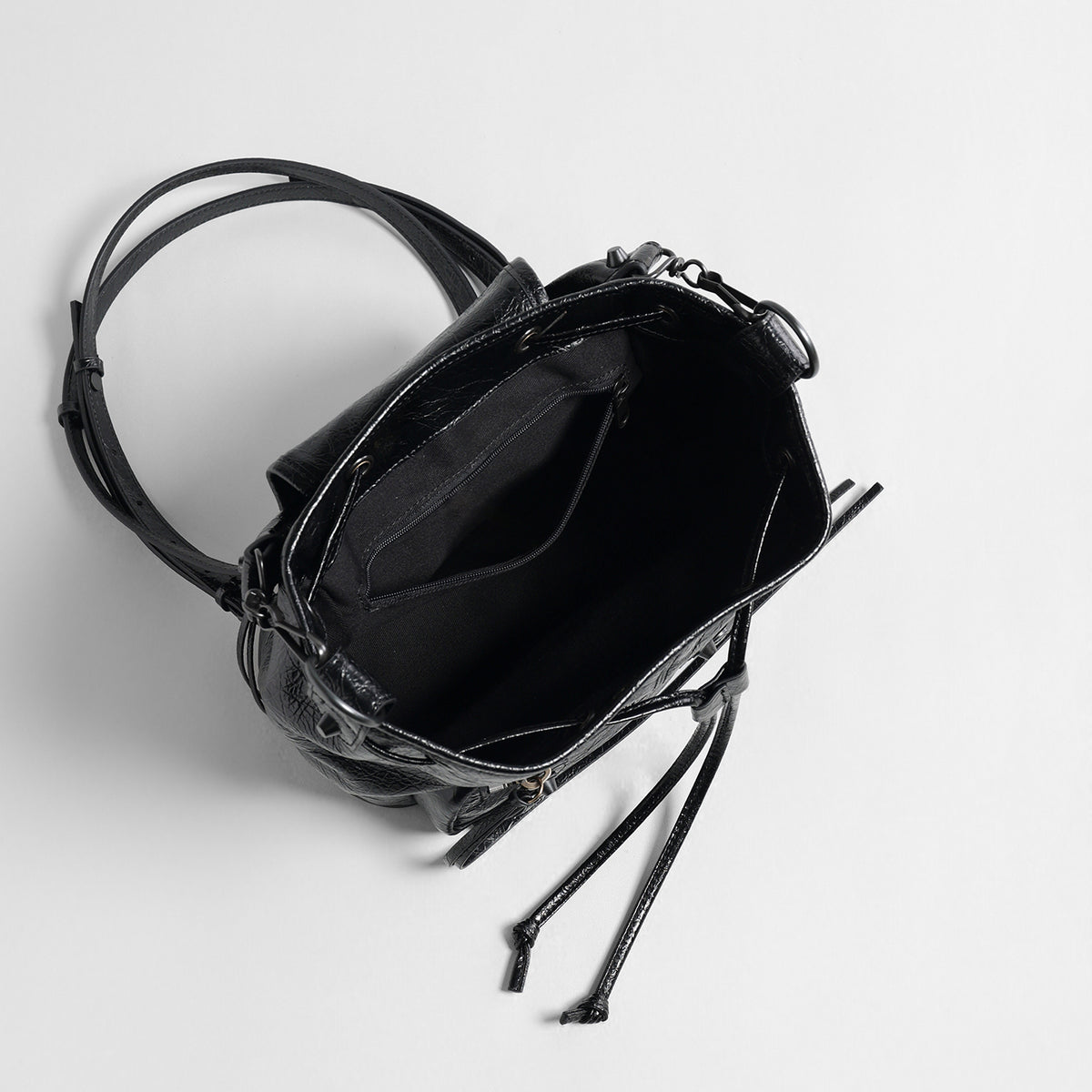Crinkled Oil-Wax Leather Biker Backpack – Convertible Leather Bag
