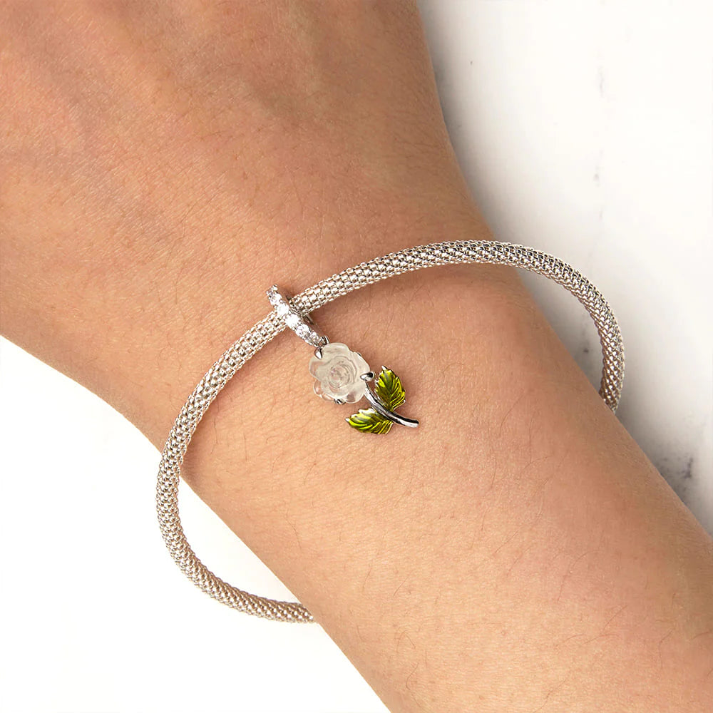 Solid 925 Signature Silver Solaris Shift Petal Charm
