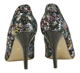 Bosccolo Womens High Heels - Flowers On Black