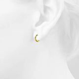 Solid 925 Sterling Silver Hypnotic Twist Hoop Earrings in Gold Vermeil