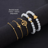 Bohemian 5-Piece Charm Bead Bracelet Set