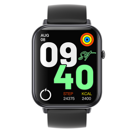 Bluetooth Smart Watch 2.1" Touch Screen BT 5.0 Blood Pressure Heart Rate - Black