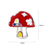 Solid 925 Sterling Silver Smurf House Charm
