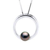 Necklace Circle Real Cultured Tahiti Pearl Round 7-8 mm - Length 42 cm