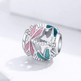 Solid 925 Sterling Silver Dragonfly Animal Pandora Inspired Charm