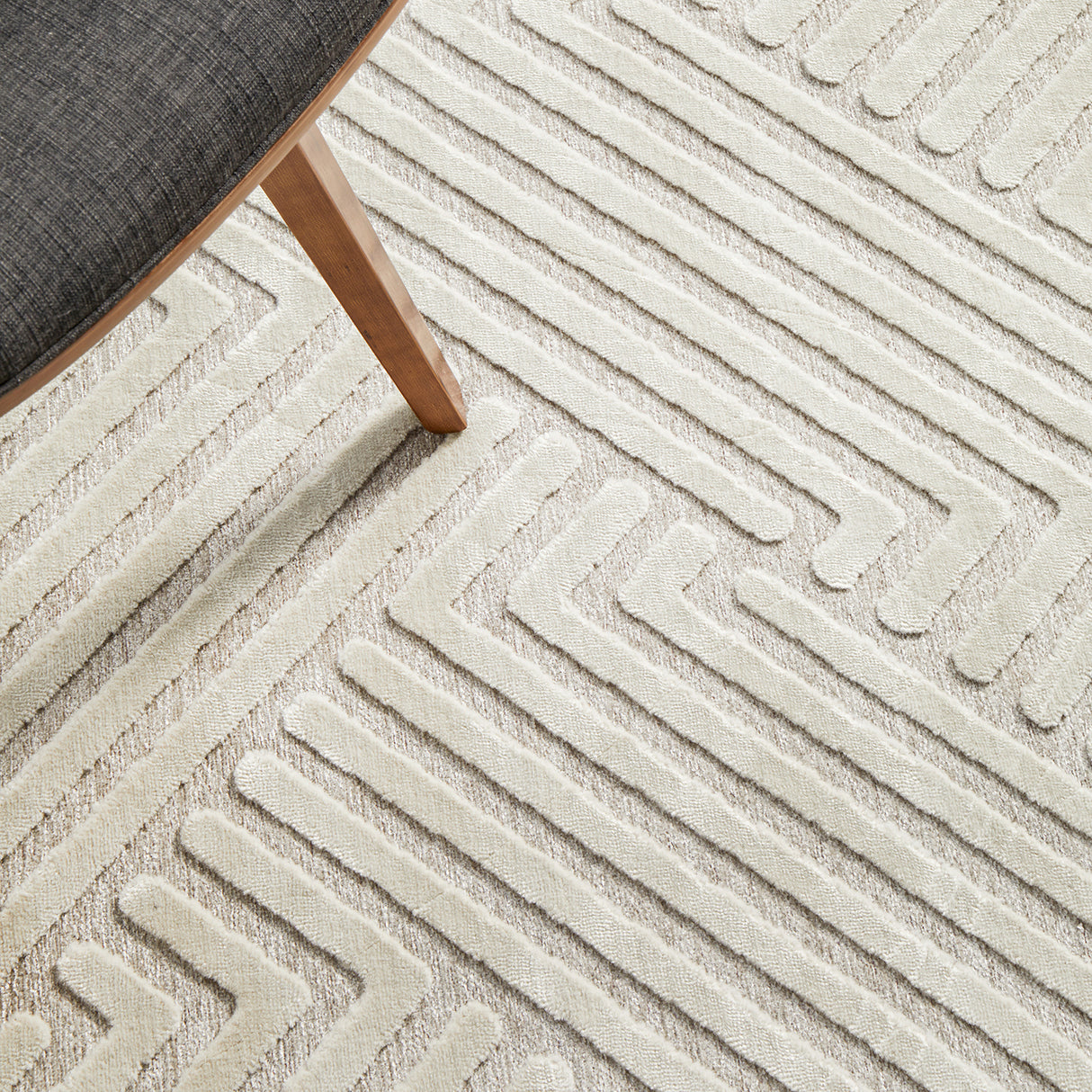 York Cindy Natural White Rug