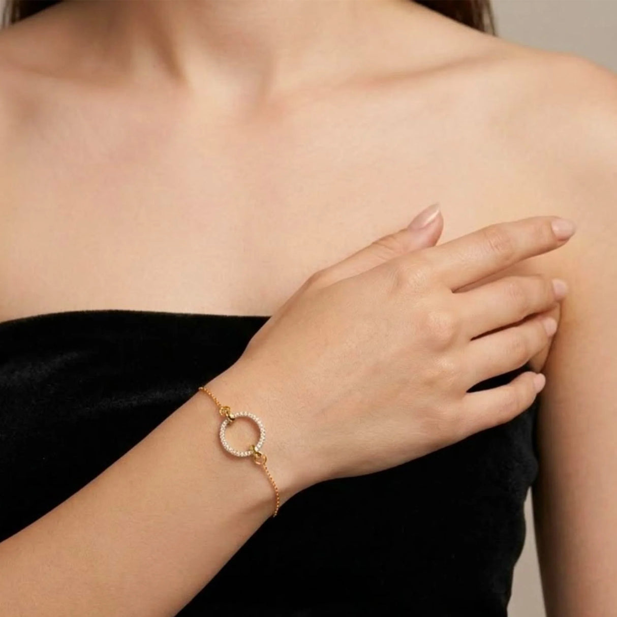 Krystal Couture Orbit of Beauty Bracelet Embellished with SWAROVSKI Crystal in Gold