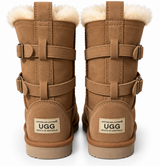 Australian Leather Ugg Clasicc Short Double Buckle - Chestnut - AU4