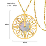 Bullion Gold Vintage Medallion Necklace