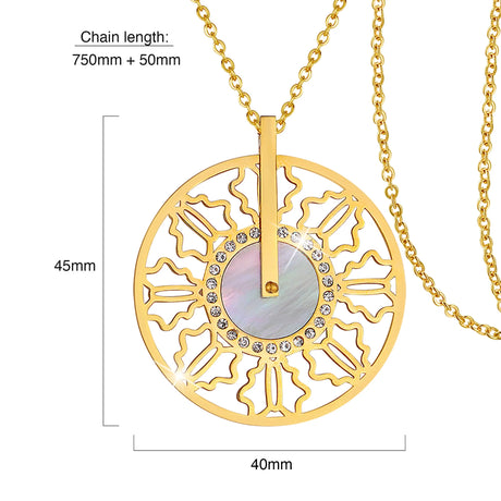 Bullion Gold Vintage Medallion Necklace