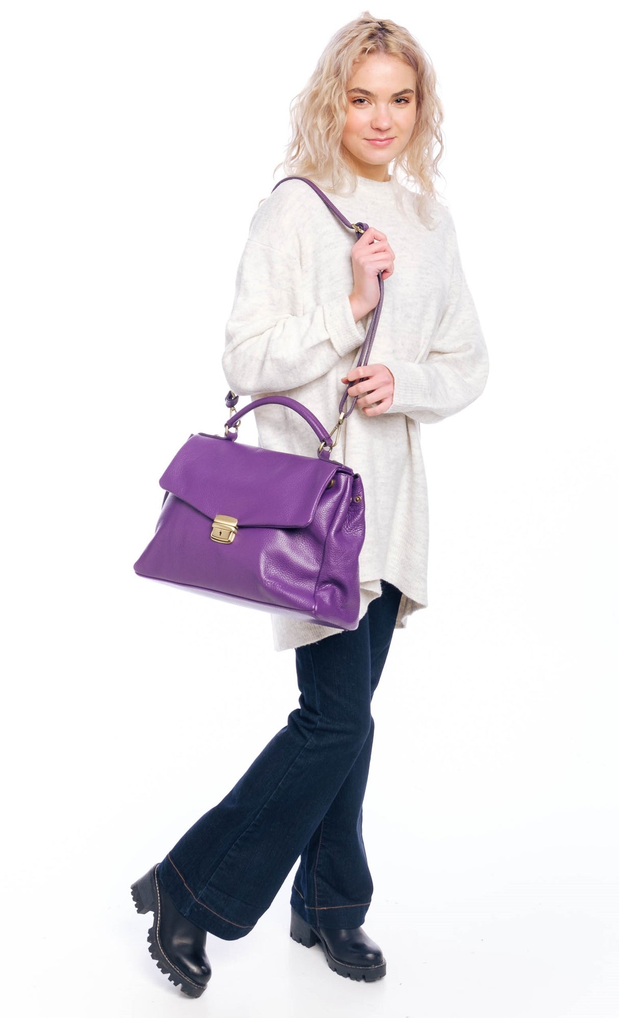 Bosccolo Briefcase - Purple