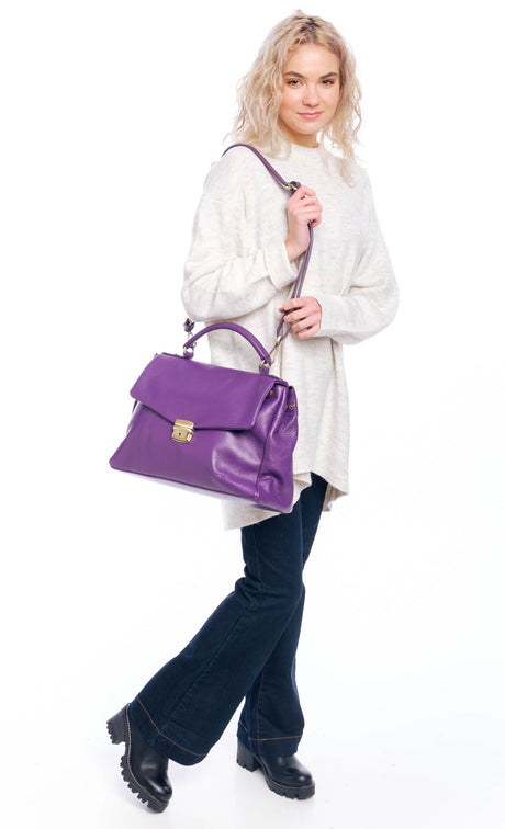 Bosccolo Briefcase - Purple