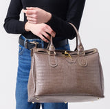 Bosccolo Tote - Croco Taupe