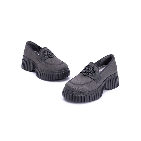 Gentleman Chunky Platform Loafers - Charcoal