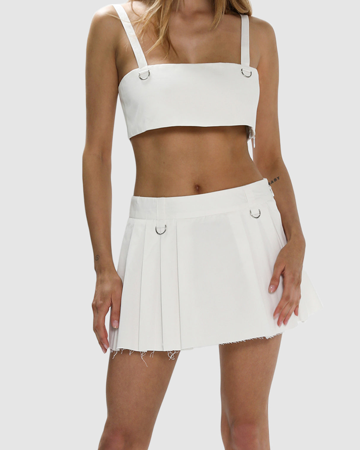 BY.DYLN Parsons Skirt - White