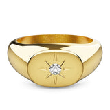 Bullion Gold Celestial Brilliance Ring with Cubic Zirconia in Gold Layered