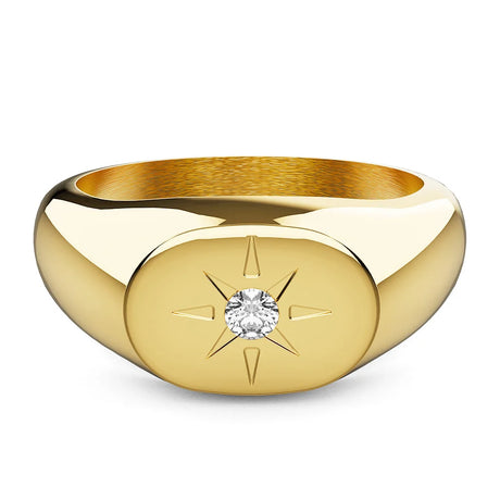Bullion Gold Celestial Brilliance Ring with Cubic Zirconia in Gold Layered