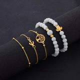 Bohemian 5-Piece Charm Bead Bracelet Set