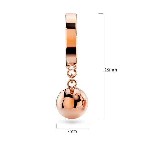 Bullion Gold Brilliant Ball Huggie Earrings