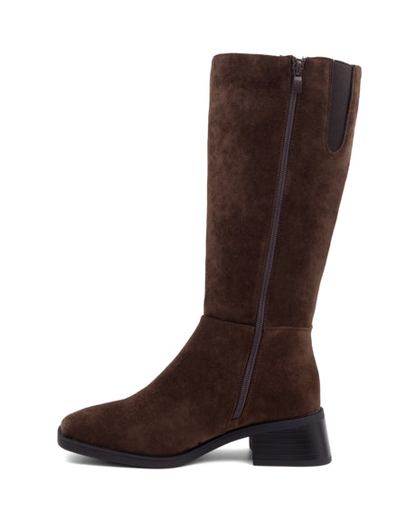 Therapy Dena Chocolate Faux Suede