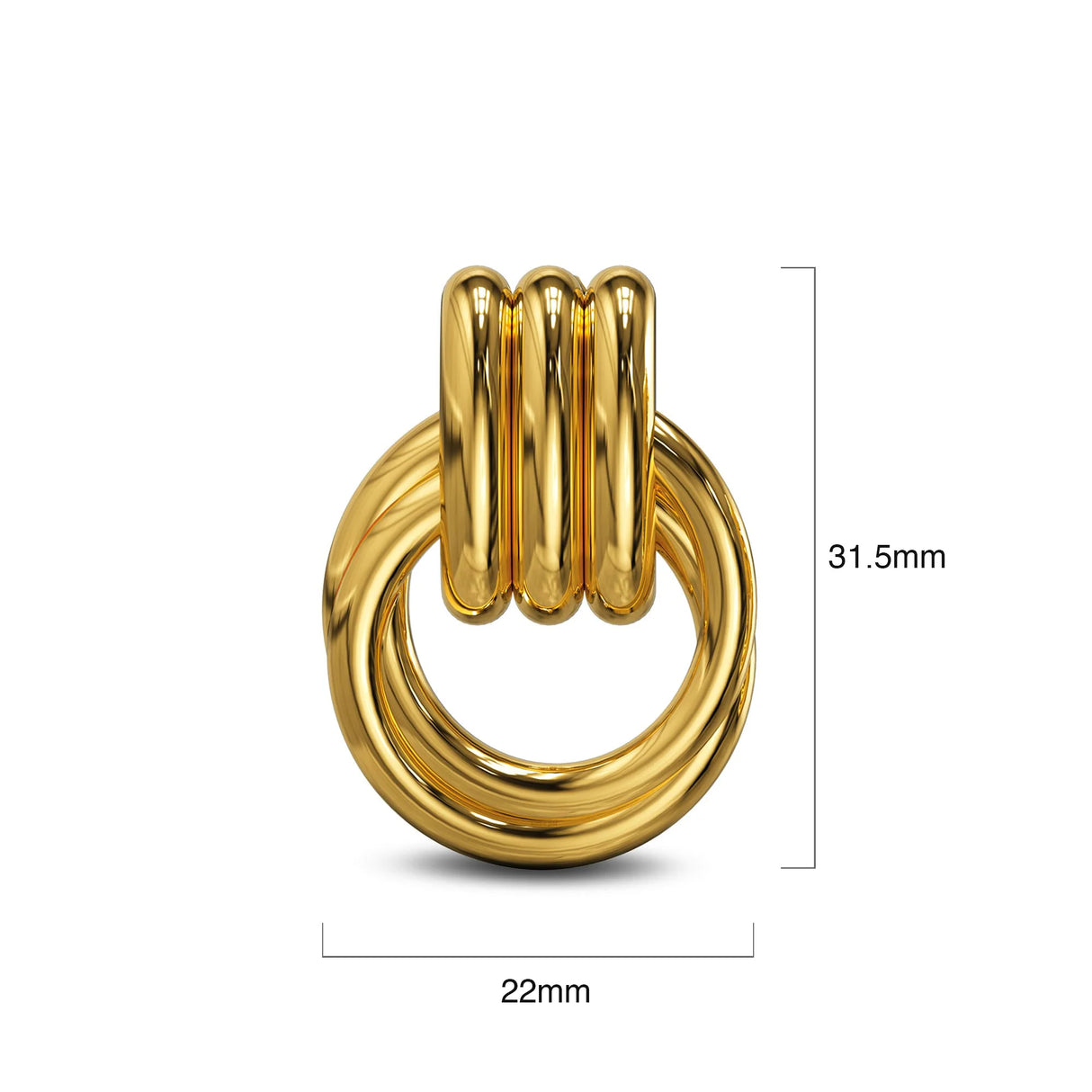 Bullion Gold Elara Gold Layered Stud Earrings