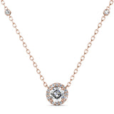 Krystal Couture Sacred Circle Necklace Embellished with Crystals from SWAROVSKI in Rose Gold