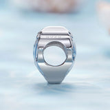 Solid 925 Signature Silver Azure Seashell Charm