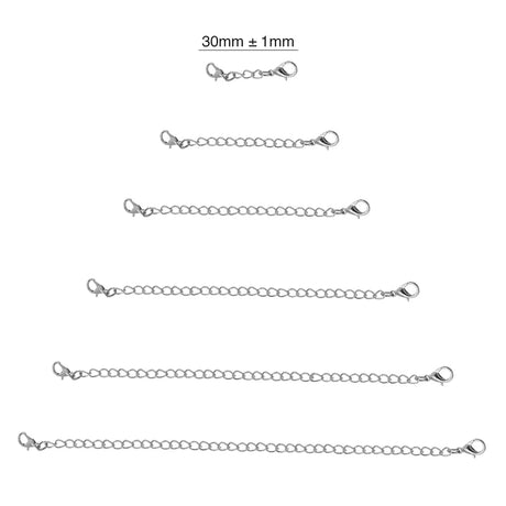 Obsession Necklace Extender Encased in 18k White Gold - 100mm