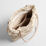 Macrame Woven Summer Tote - Ivory