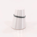 Solid 925 Sterling Silver Oxidized Twisted Line Stackable Ring