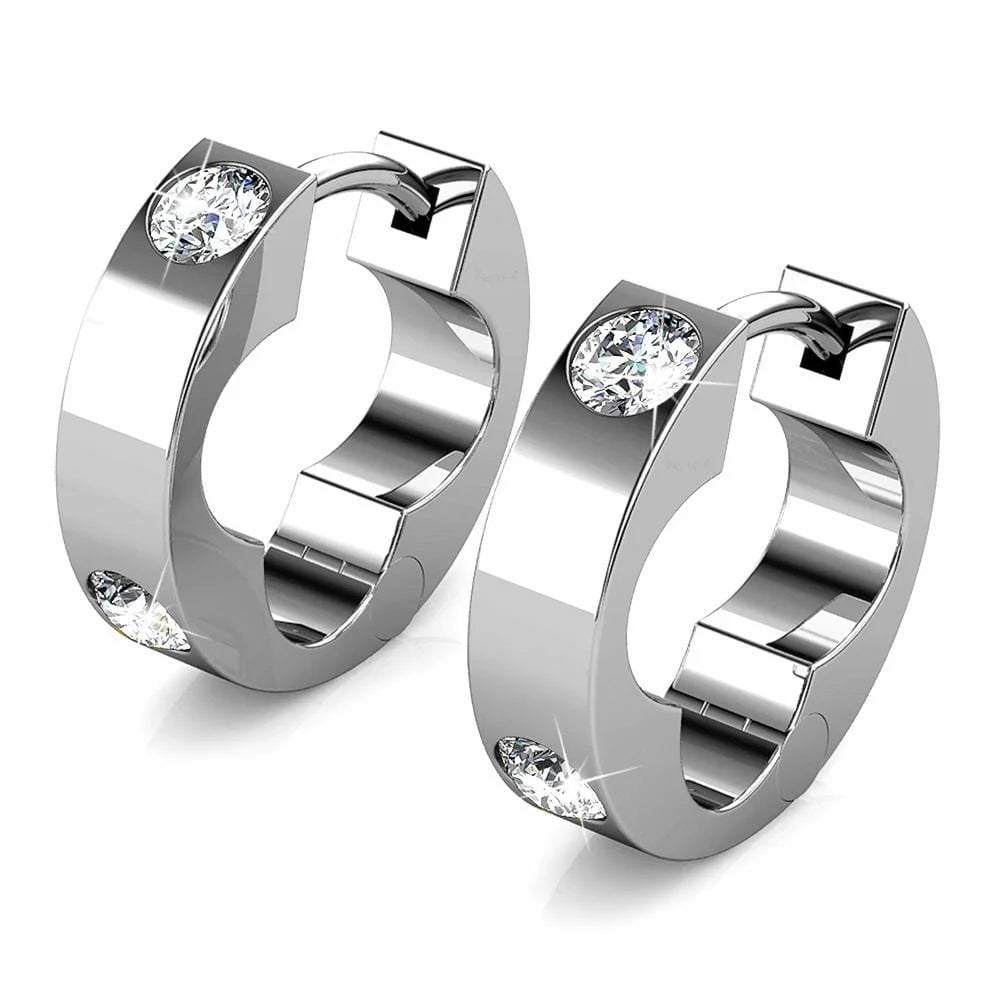 Boxed Ring Pendant White Gold Set Embellished with SWAROVSKI® Crystals