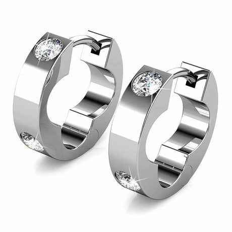 Boxed Ring Pendant White Gold Set Embellished with SWAROVSKI® Crystals
