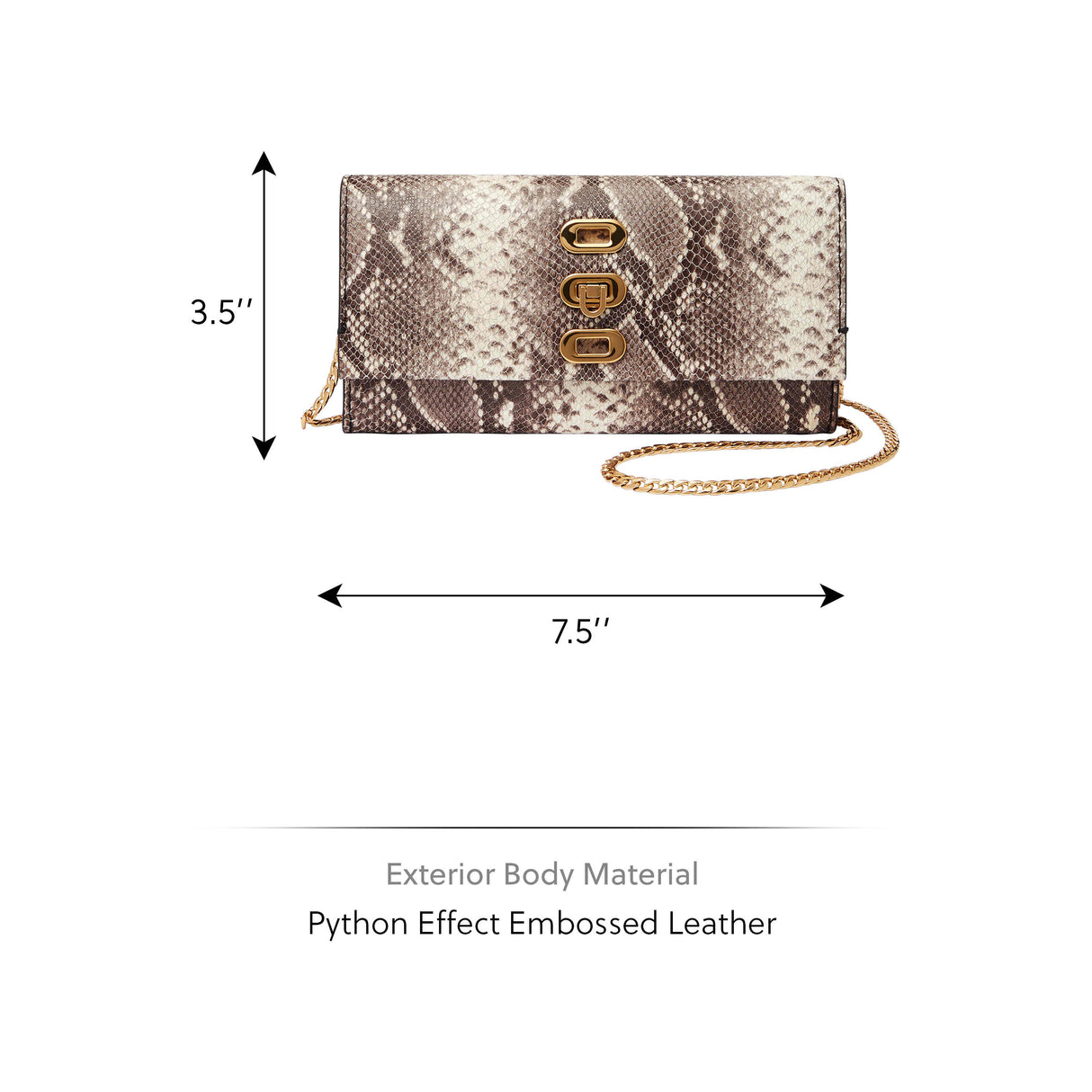 Fossil Penrose Brown Clutch
