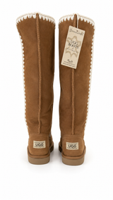 Australian Leather Ugg Roxy Mukluk moccasion Long Uggs - Black - AU4
