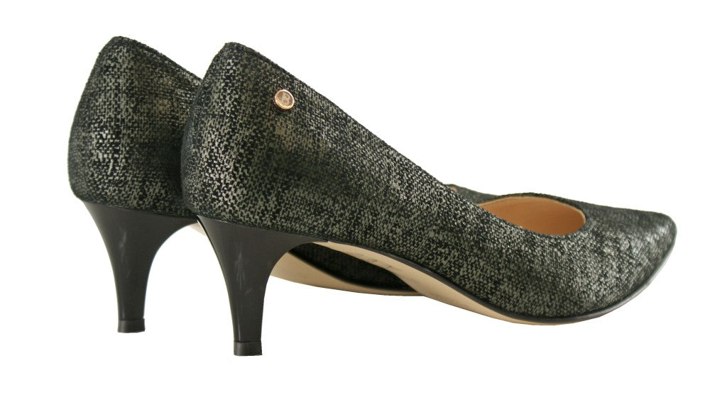 Bosccolo Womens Spike Heels Linen - Dark Green