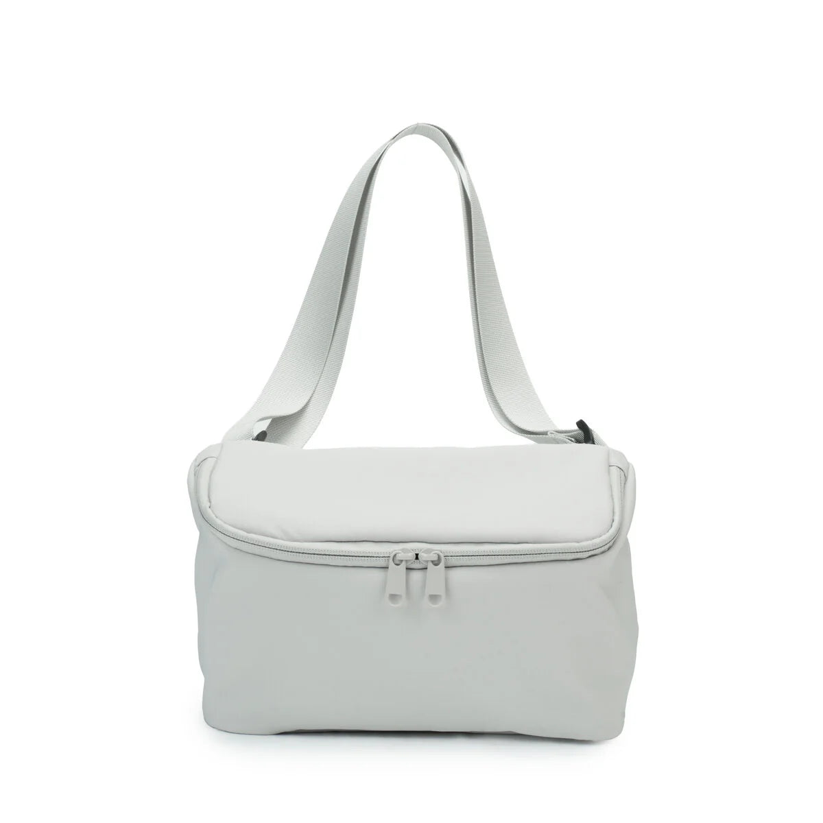 BAMEI Lightweight Recycled Nylon Flap Crossbody Bag - Grey