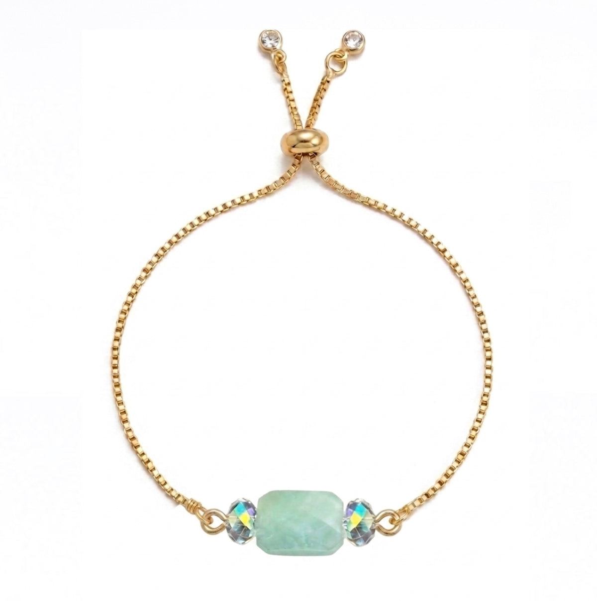 Liv Oliver 18K Gold Chalcedony Slider Bracelet