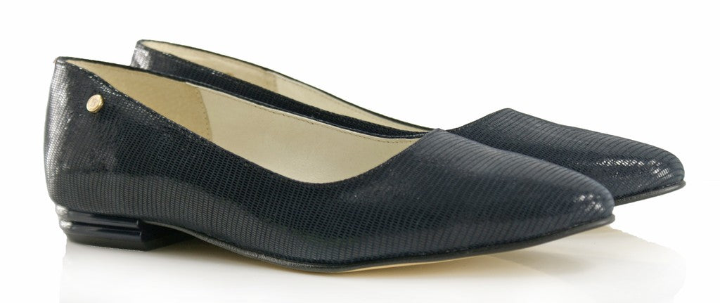 Bosccolo Womens Ballerina Viper - Navy Blue
