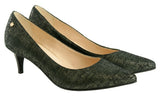 Bosccolo Womens Spike Heels Linen - Dark Green