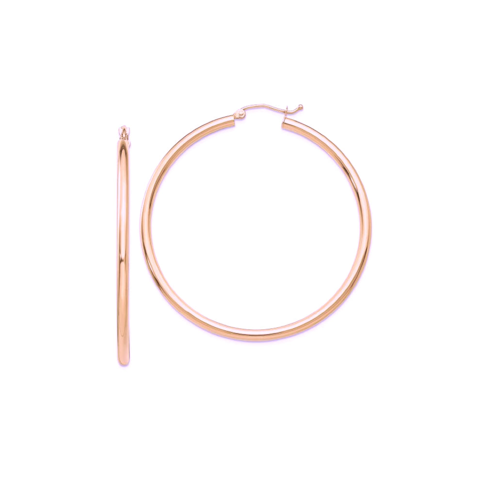 Liv Oliver 18K Rose Gold Endless Hoop Earrings