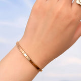 Bullion Gold Avenue Classic Cuff Bangle Rose Gold - 4mm
