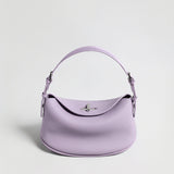 Pebbled Calfskin Half-Moon Hobo - Lilac