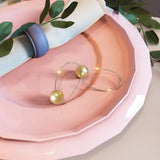 Solid 925 Sterling Silver Round Champagne Imitation Pearl Dangle Earrings