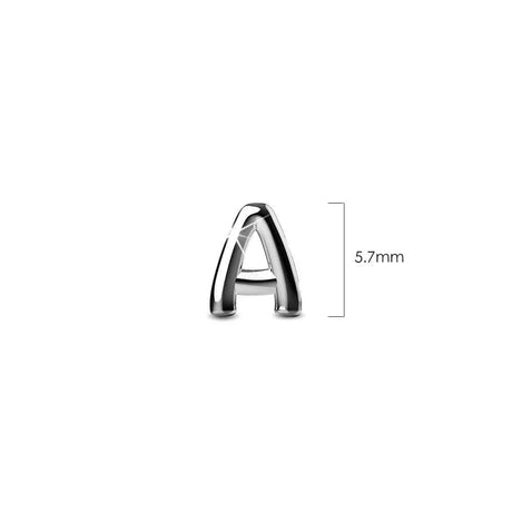 Solid 925 Sterling Silver Initial Alphabet Personalised Stud Earrings
