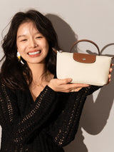 Classic Waterproof Pouch Top Handle Bag - Ivory