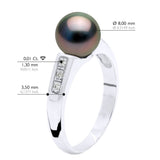 Ring Jewelry Diamond 0,06 Cts (6 X 0,01 Cts - Size 48 (FR)