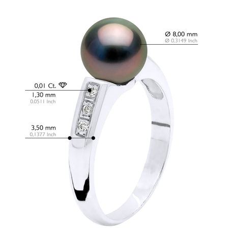 Ring Jewelry Diamond 0,06 Cts (6 X 0,01 Cts - Size 48 (FR)