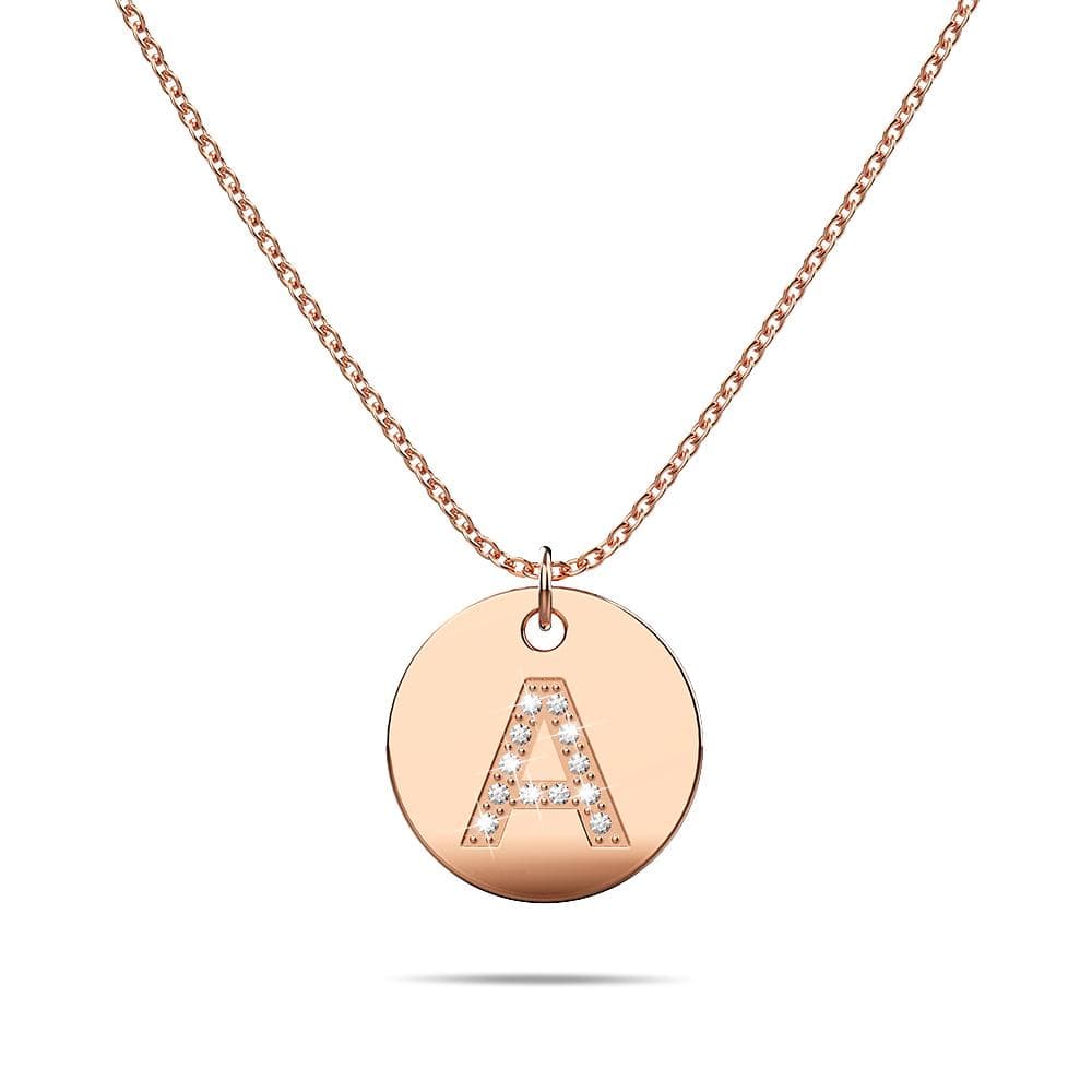 Bullion Gold Initials Fabulous Alphabet Letter Necklace Rose Gold Layered Steel Jewellery