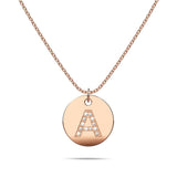 Bullion Gold Initials Fabulous Alphabet Letter Necklace Rose Gold Layered Steel Jewellery